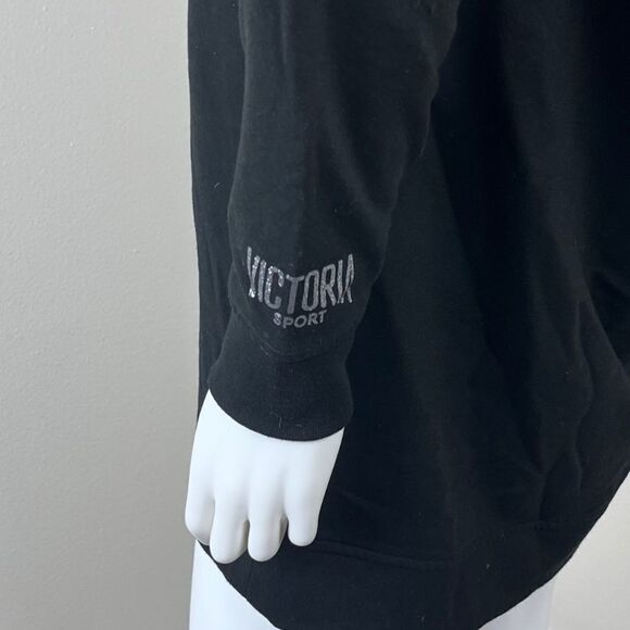 Victoria's Secret Women Size S Black Pullover Hood Mini Sweater Dress Open Back - Picture 11 of 16